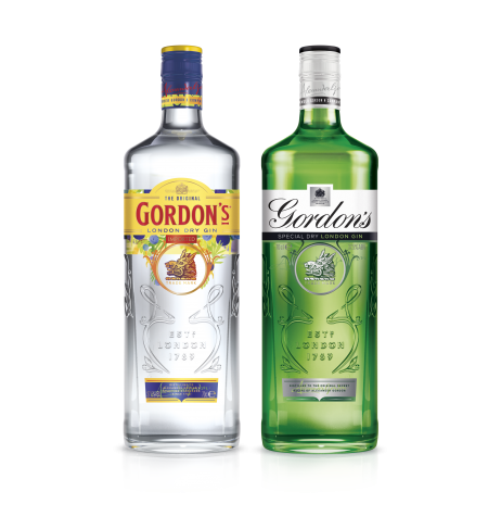 Recycled Glass Gin Bottles : Gordon's gin